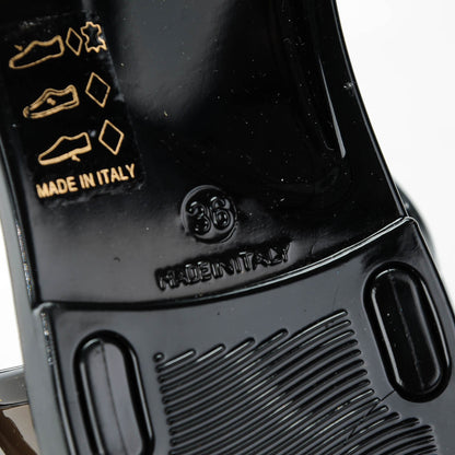 Chanel Jelly Camellia Thong Sandals 36 Black 6 of 7