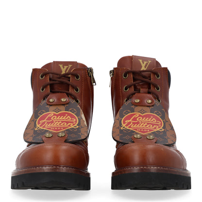 Louis Vuitton X Nigo Oberkampf Ankle Boots 11 Cognac 3 of 11