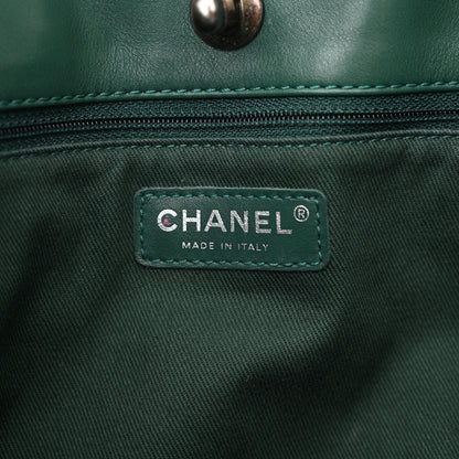 Chanel Calfskin Quilted Large Shopping In Chains Tote Green 7 of 11