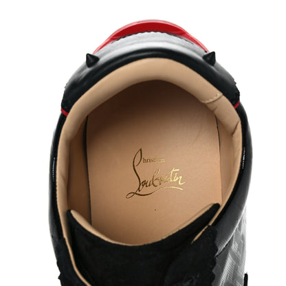 Christian Louboutin Suede Glitter Mens Loubishark Sneakers 44 Black 7 of 8