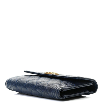Chanel Caviar Quilted Medium Boy Flap Wallet Blue 5 of 8