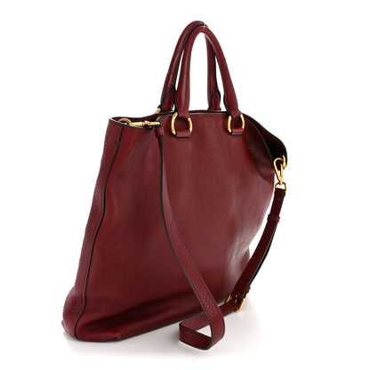 Prada Vitello Daino Shopping Tote Amaranto 3 of 15