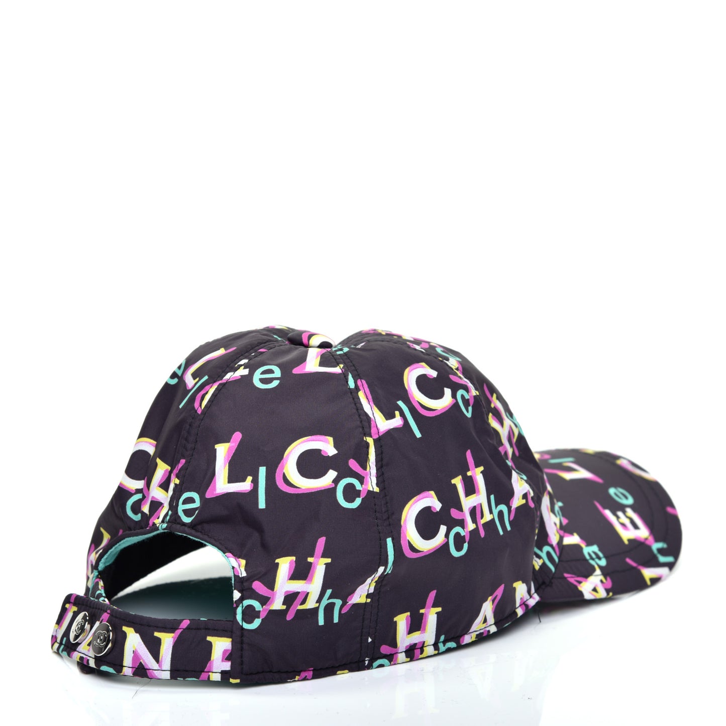 Nylon Logo Cap Hat Black
