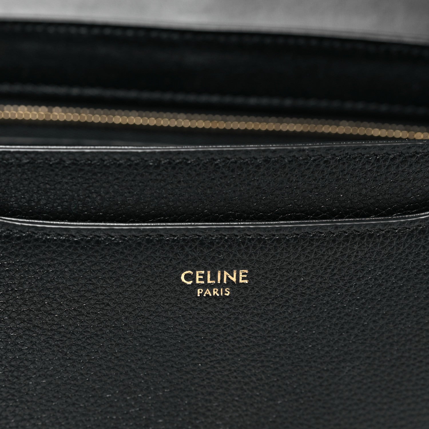 Celine Grained Calfskin Medium Besace 16 Black 6 of 9