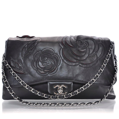 Chanel Lambskin Tweed Petals Flap Black 1 of 12