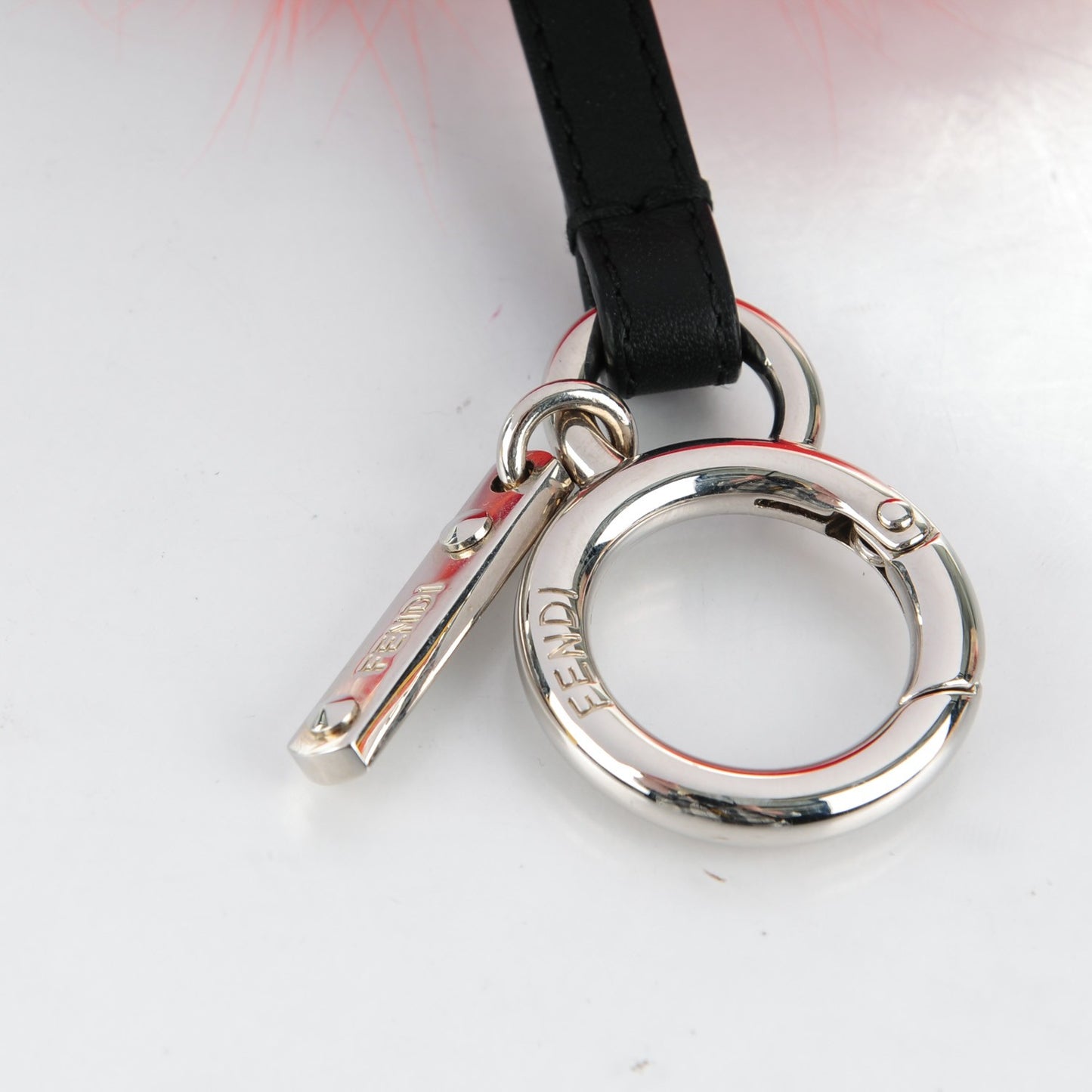 Fox Mink Rabbit Fur Saksy Monster Bag Bug Charm Tangerine