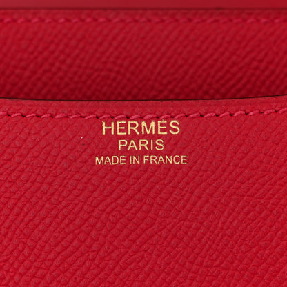 Hermes Epsom Constance 24 Rouge Casaque 6 of 11