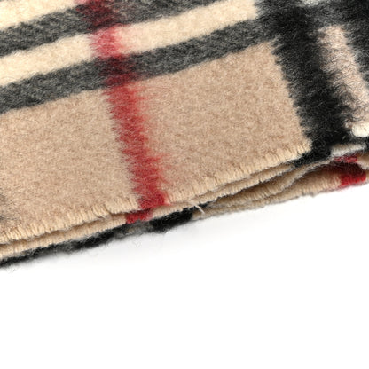 Burberry Cashmere Check Fringe Scarf Archive Beige 4 of 4