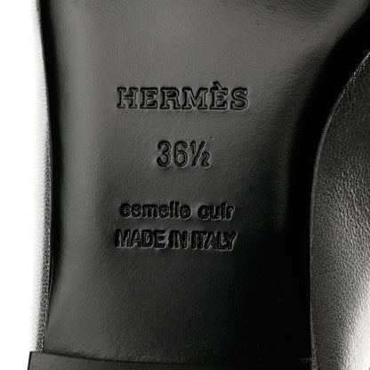 Hermes Metallic Goatskin Rivoli Mules 36 Gris Argente 8 of 9
