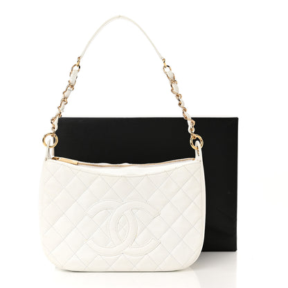 Chanel Caviar Quilted Hobo White 20 of 20