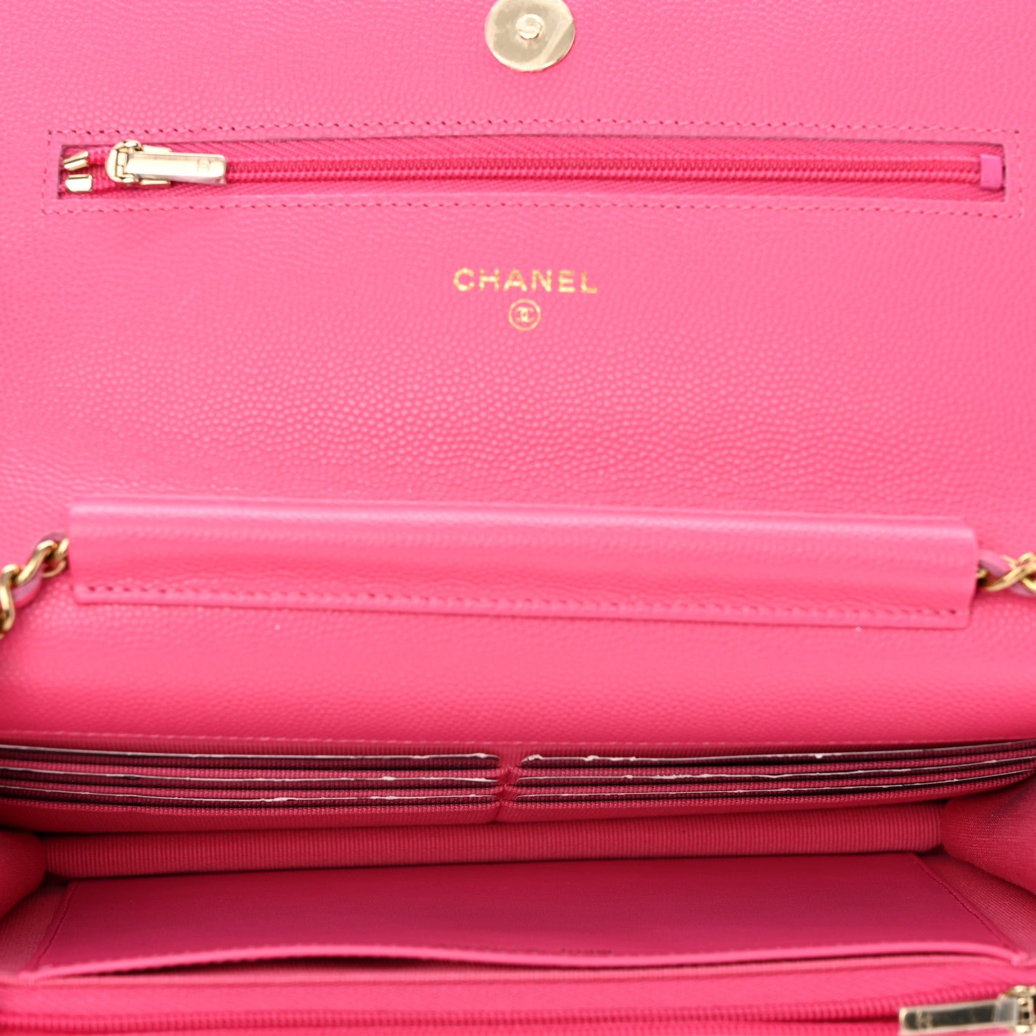 Chanel Caviar Quilted Wallet On Chain WOC Rose 4 of 11