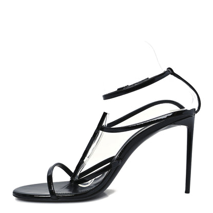 Saint Laurent Patent Cassandra 95 Sandals 41.5 Black 1 of 10