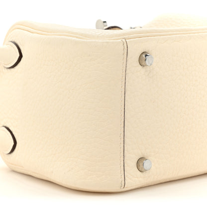 Hermes Taurillon Clemence Mini Lindy 20 Nata 8 of 19