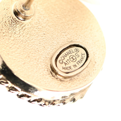 Chanel Twisted CC Round Earrings Gold Silver 5 of 5