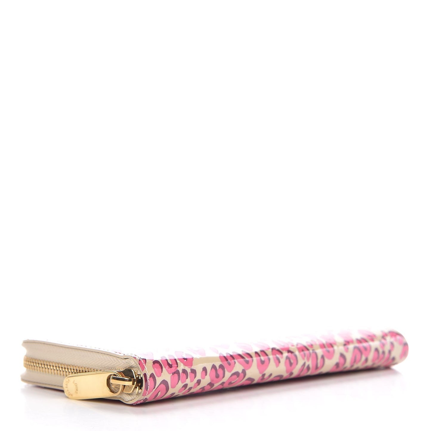 Vernis Leopard Zippy Wallet Blanc Corail