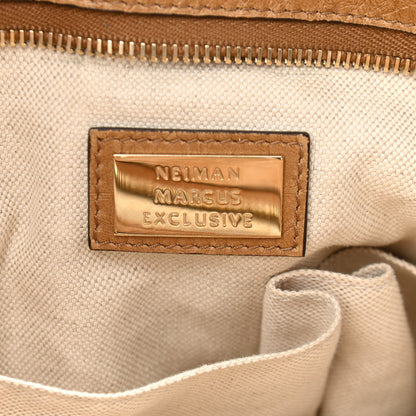 Gucci Ostrich Medium Bamboo Buckle Tote Tan 8 of 12