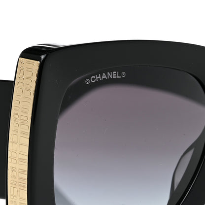Chanel Acetate Rectangle Sunglasses 5435 Black 7 of 8