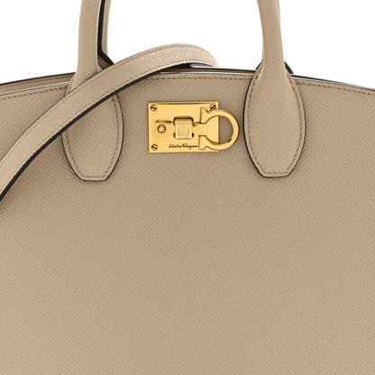 Salvatore Ferragamo Calfskin Small The Studio Box Bag Daino 7 of 10