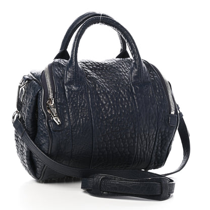 Alexander Wang Pebbled Lambskin Rockie Navy Silver Hardware 2 of 8