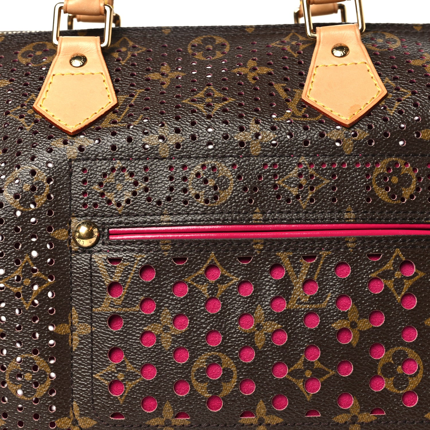 Louis Vuitton Monogram Perforated Speedy 30 Fuchsia 7 of 9