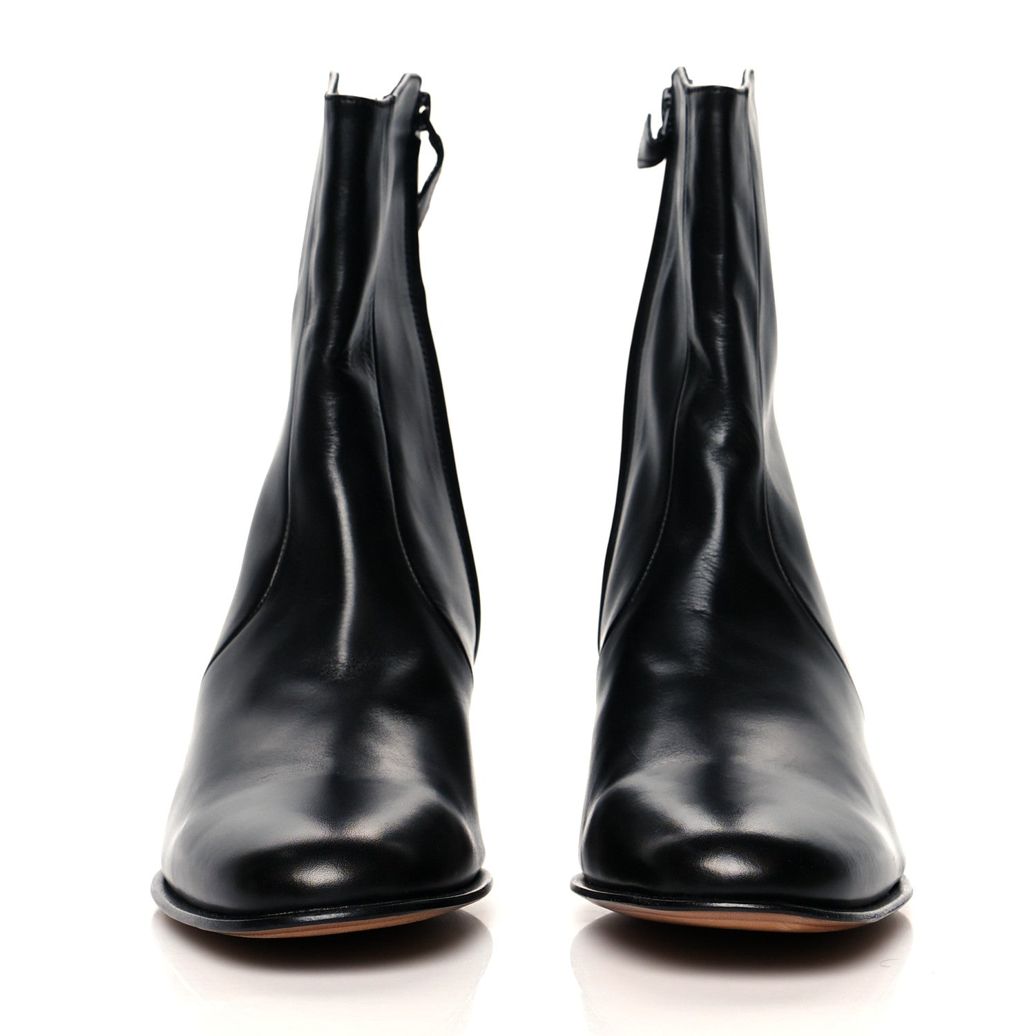 Hermes Calfskin Ankle Boots 38 Black 2 of 9
