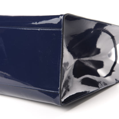 Mansur Gavriel Patent Sun Bag Blue 7 of 9