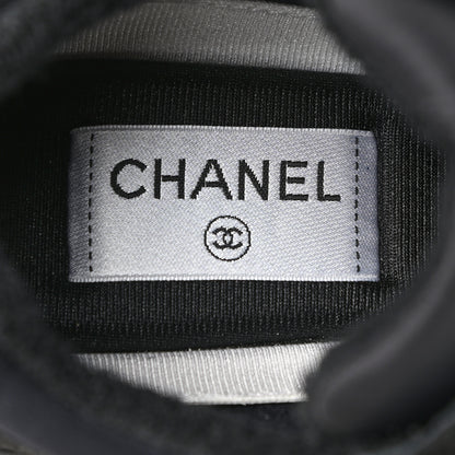 Chanel Nylon Calfskin Suede Calfskin CC Sneakers 39.5 Black 6 of 14