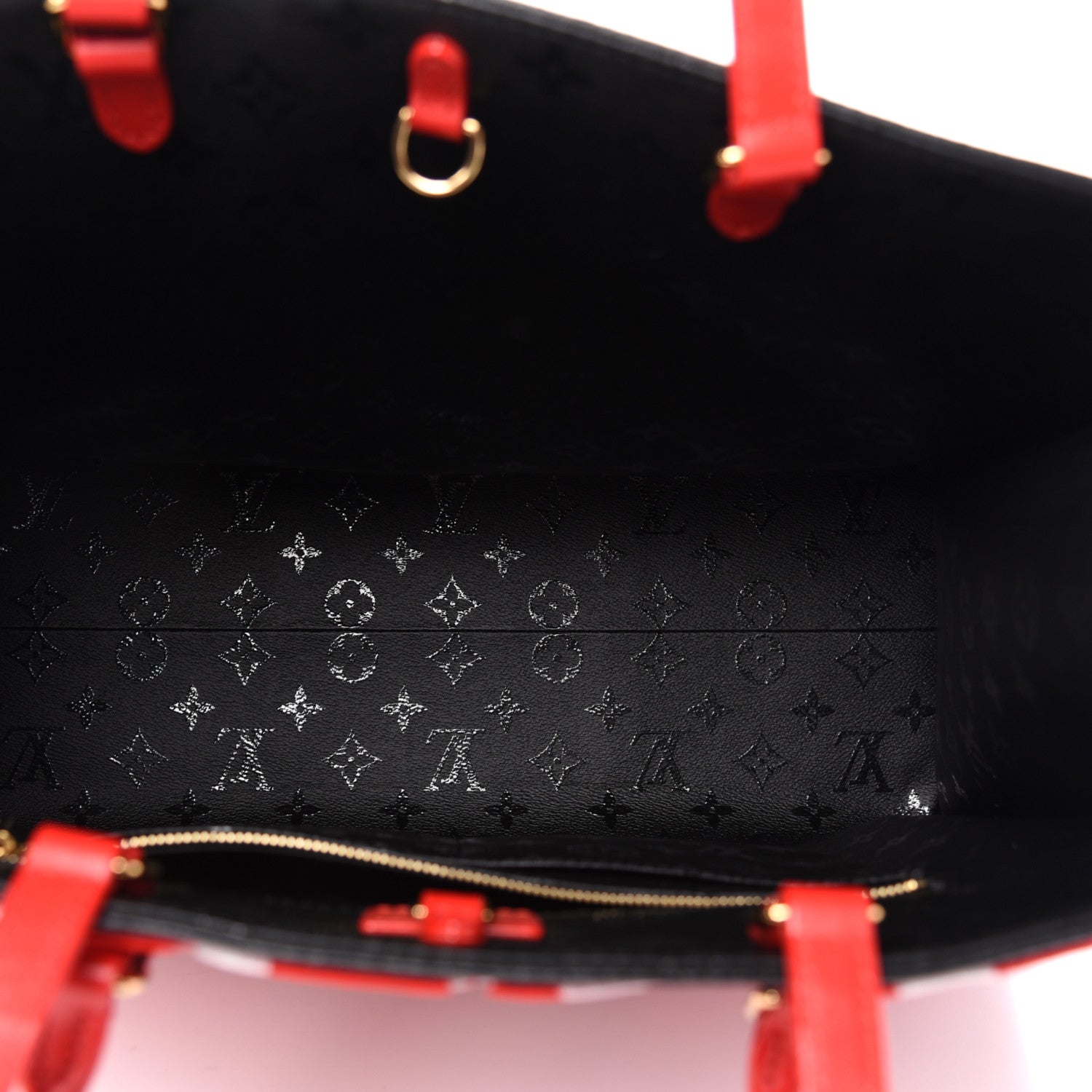 Louis Vuitton X UF Tufted Monogram Onthego GM Black Red 6 of 11