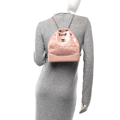 Chanel Iridescent Aged Calfskin Quilted Small Gabrielle Backpack Pink 2 of 10