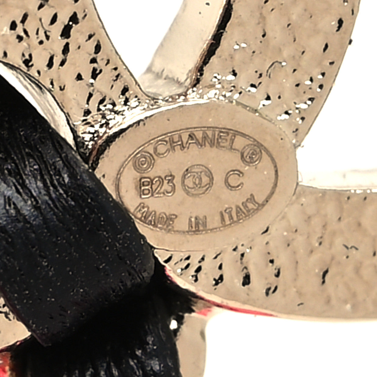 Chanel Calfskin Metal Resin CC Quilted Flap Earrings Gold Black Pink 4 of 4