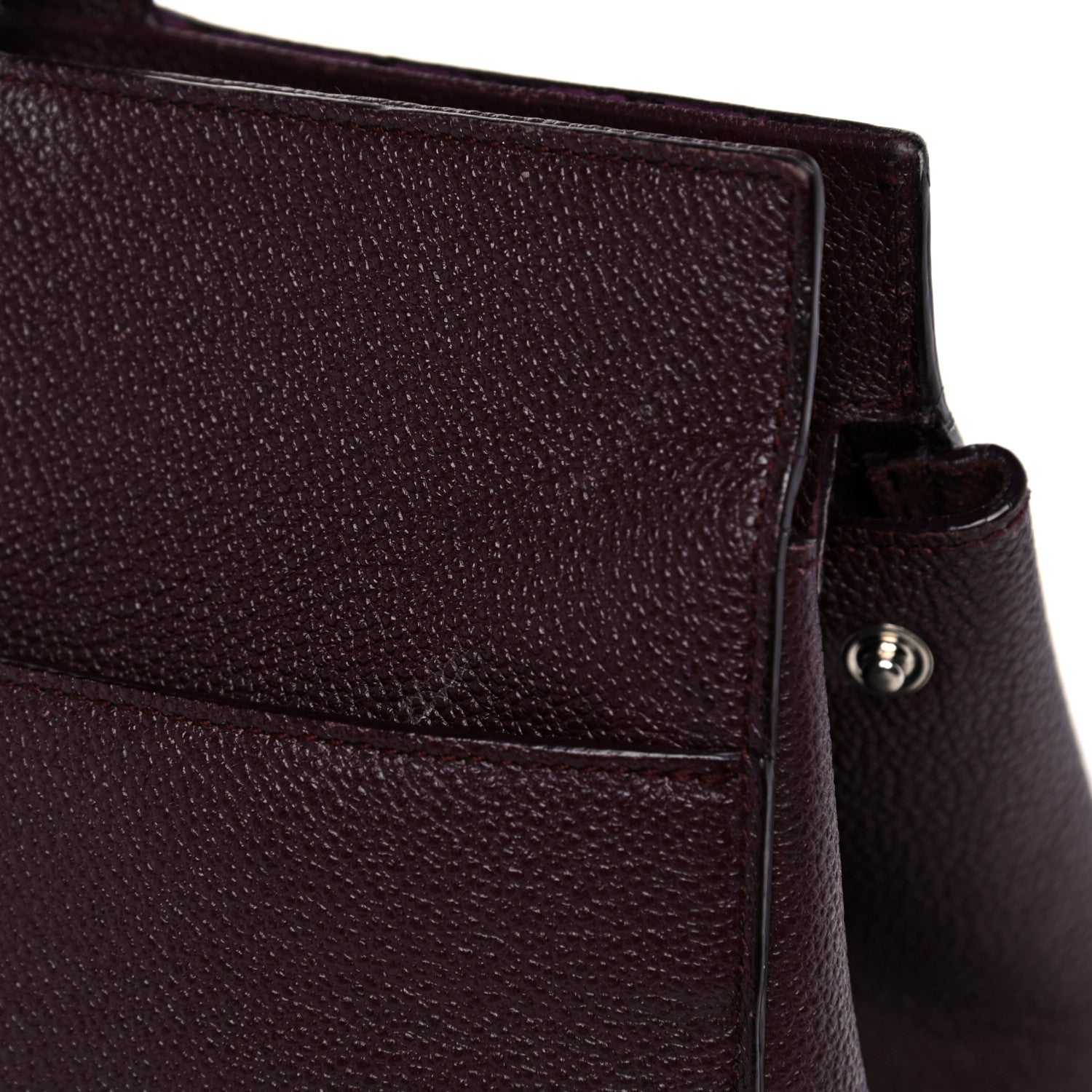 Saint Laurent Grained Calfskin Medium Cabas Rive Gauche Amaranto 17 of 29