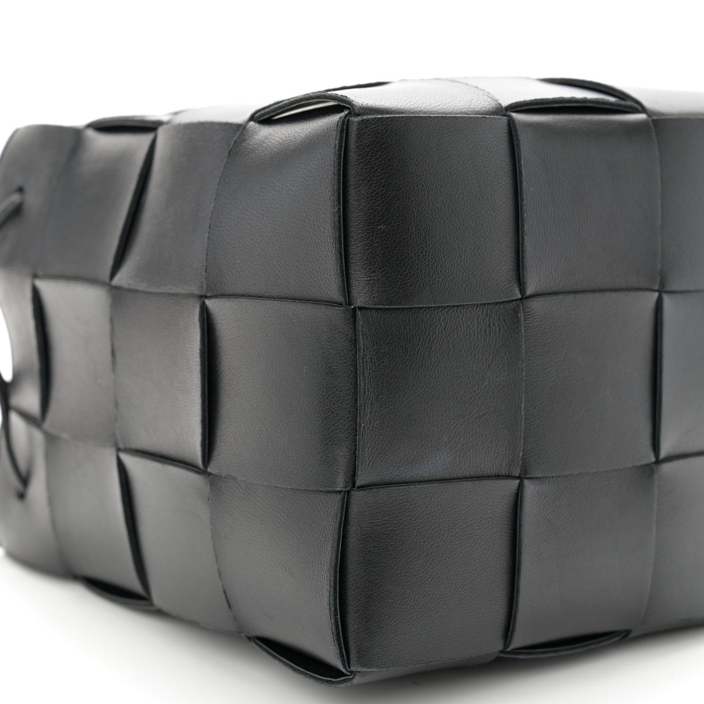 Nappa Maxi Intrecciato Cassette Bucket Bag Black