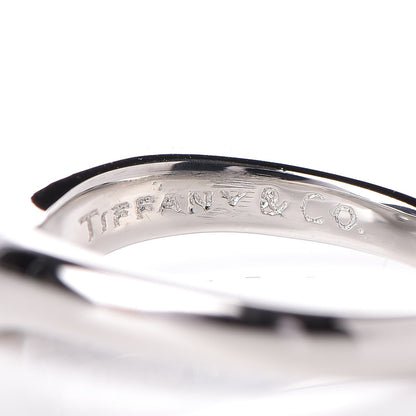 Tiffany Platinum Diamond Elsa Peretti Curved Band Ring 51 5.75 3 of 5