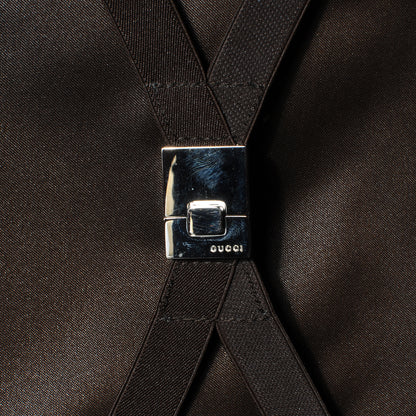 Gucci Nylon Monogram Medium Lightweight Suitcase Luggage Brown 9 of 11