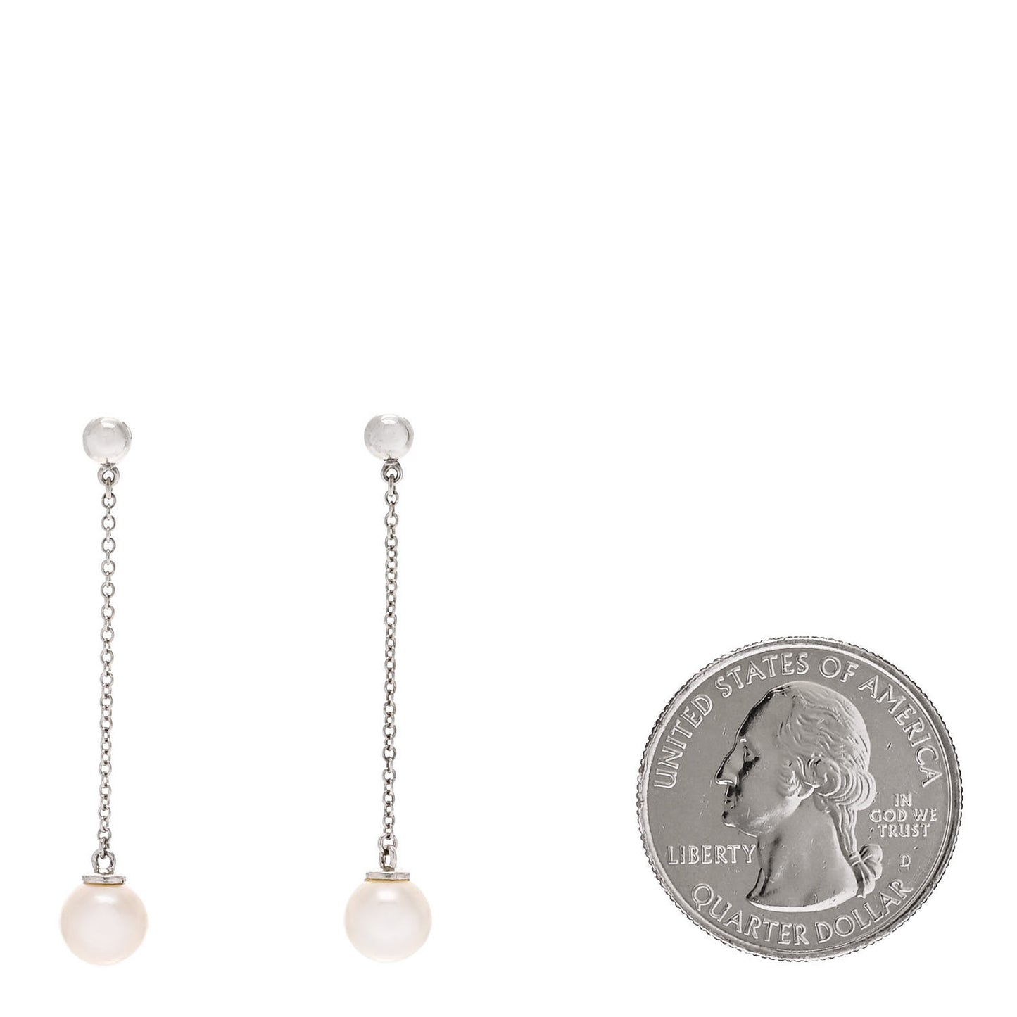 Sterling Silver Pearl Ziegfeld Drop Earrings