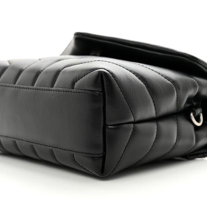 Saint Laurent Calfskin Y Quilted Monogram Toy Loulou Crossbody Bag Black 11 of 12