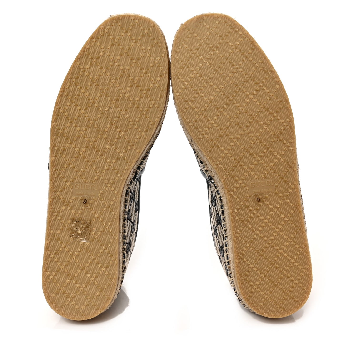 Monogram Miro Soft Calfskin Mens Espadrilles 9 Beige Blue