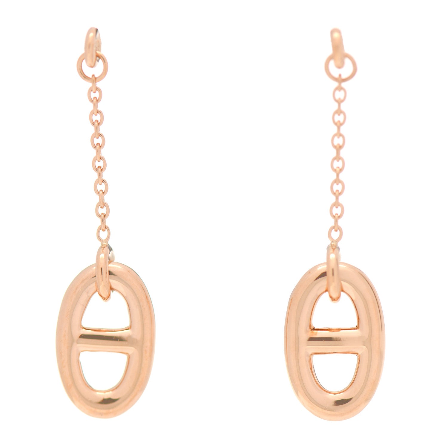 Hermes 18K Rose Gold PM Farandole Drop Earrings 1 of 5