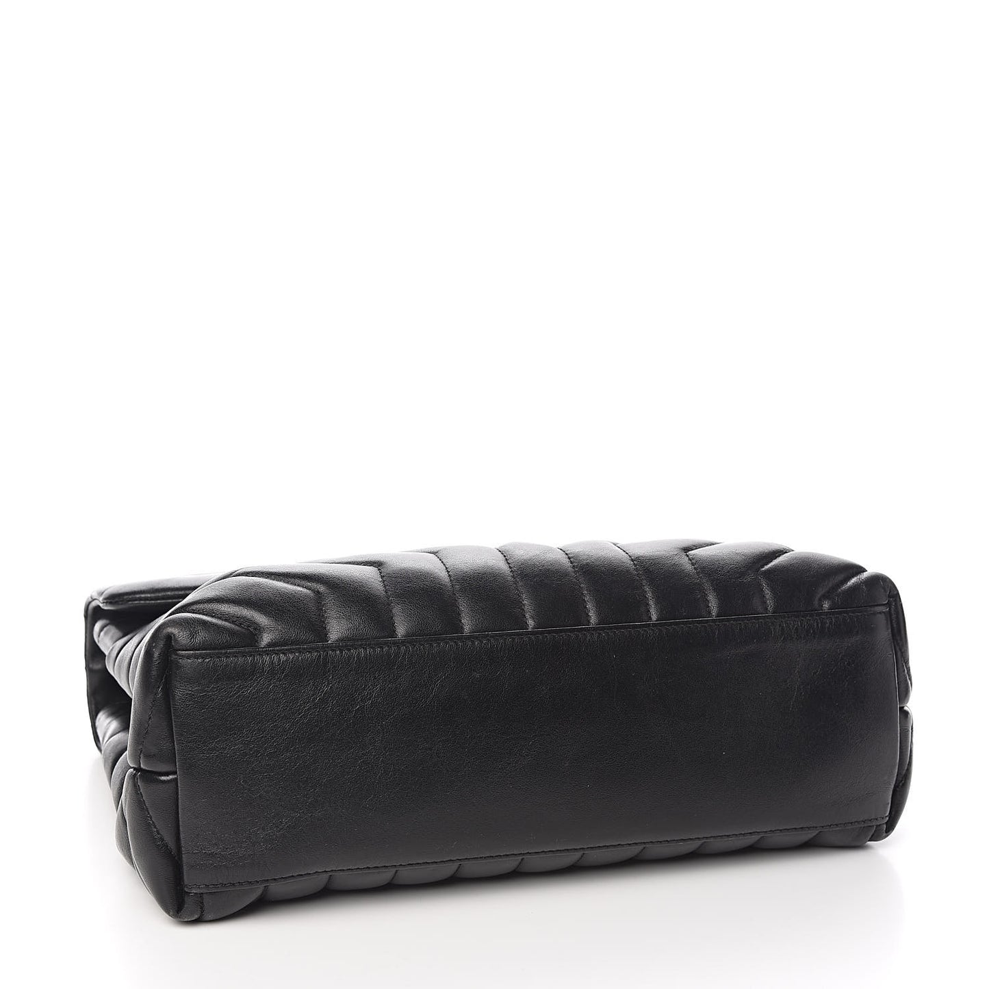 Calfskin Y Quilted Monogram Medium Loulou Chain Satchel Black