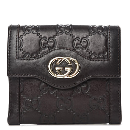 Gucci Guccissima Sukey French Flap Wallet Chocolate 1 of 9
