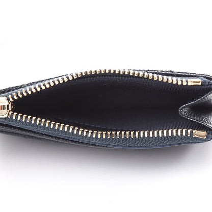 Chanel Caviar Quilted CC Zip Card Holder Navy Blue 5 of 8