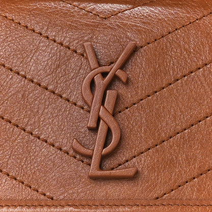 Saint Laurent Crinkled Calfskin Matelasse Monogram Medium Niki Chain Satchel Caramel 9 of 11