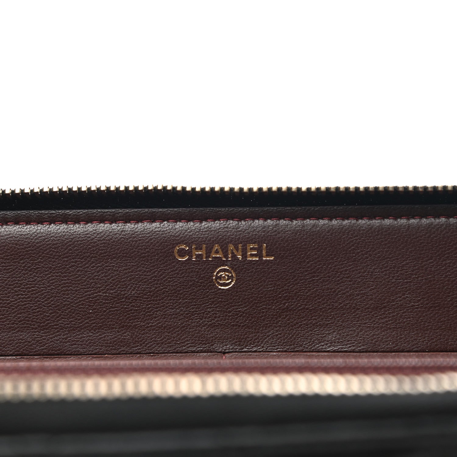 Chanel Lambskin Quilted Large Zip Around Organizer Wallet Black 6 of 8