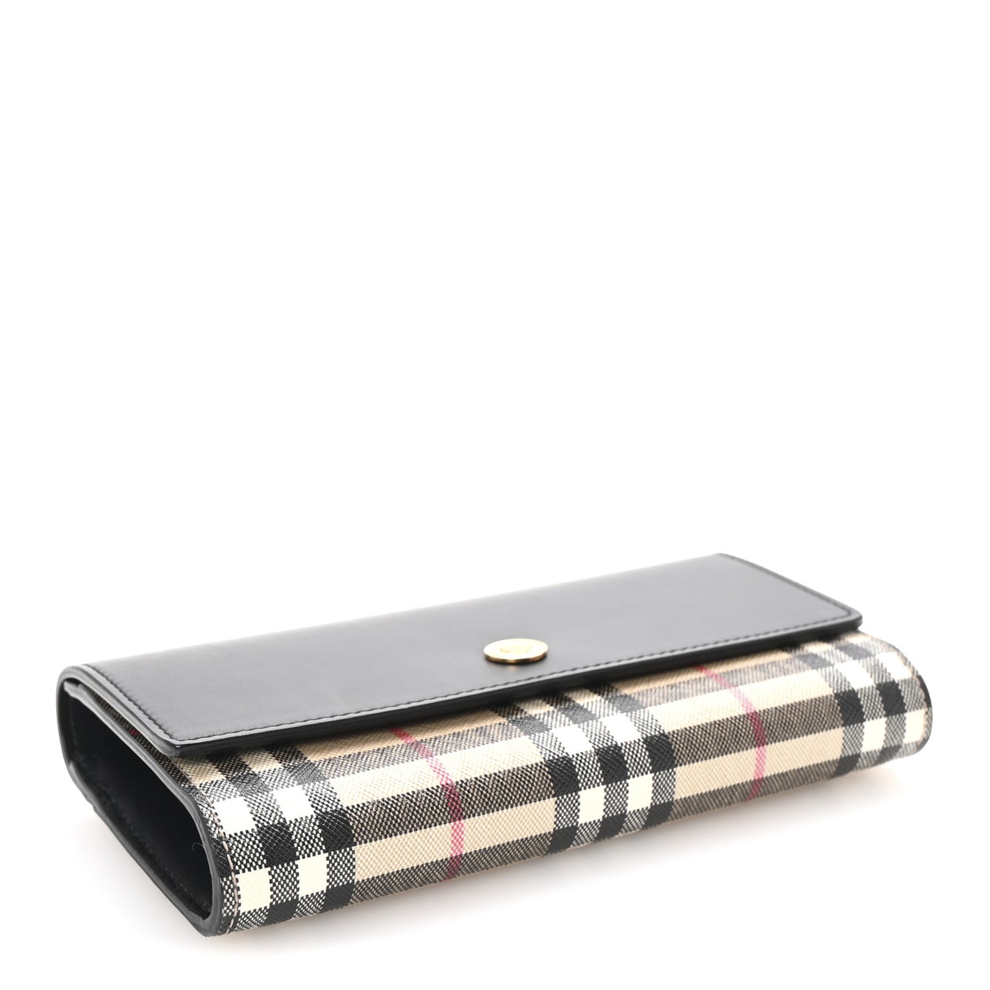 Vintage Check Calfskin Halton Wallet Black
