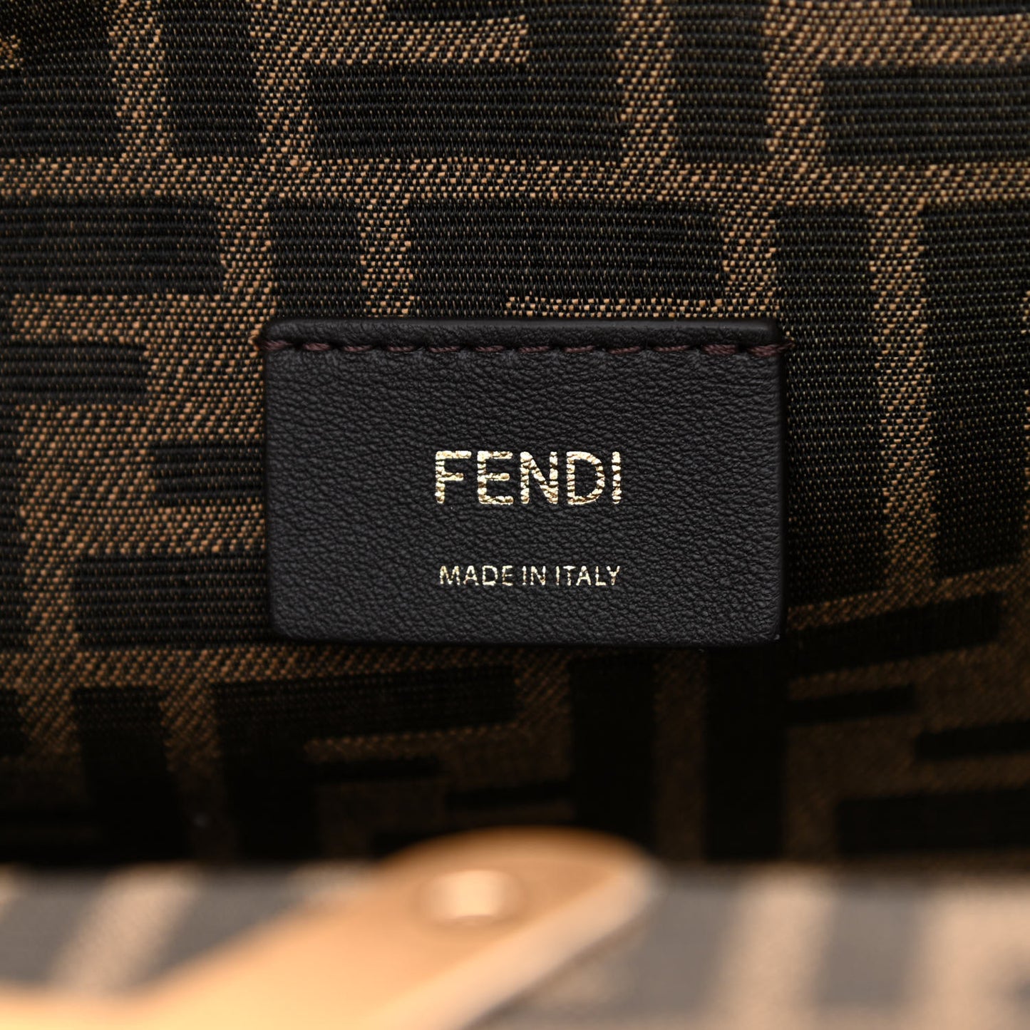 Shiny Nappa Small Fendi First Caramello