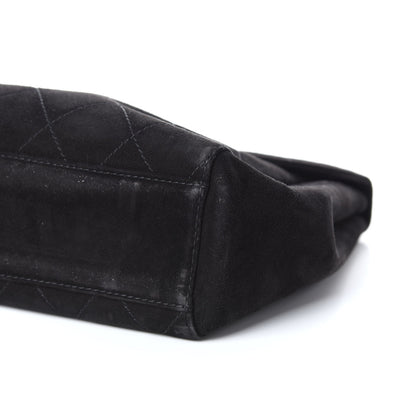 Chanel Suede Diamond Stitched Flap Bag Black 9 of 9