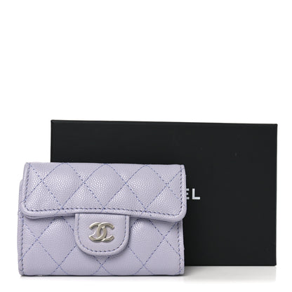 Chanel Caviar Quilted Classic 4 Key Holder Wallet Light Purple 9 of 9