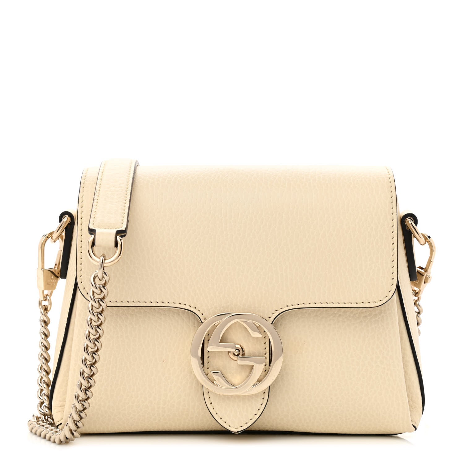 Gucci Dollar Calfskin Interlocking G Crossbody Bag Mystic White 1 of 10