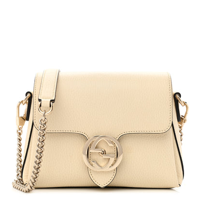 Gucci Dollar Calfskin Interlocking G Crossbody Bag Mystic White 1 of 10