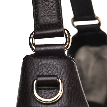 Gucci Calfskin Web Medium Dressage Hobo Coffee Brown 8 of 18